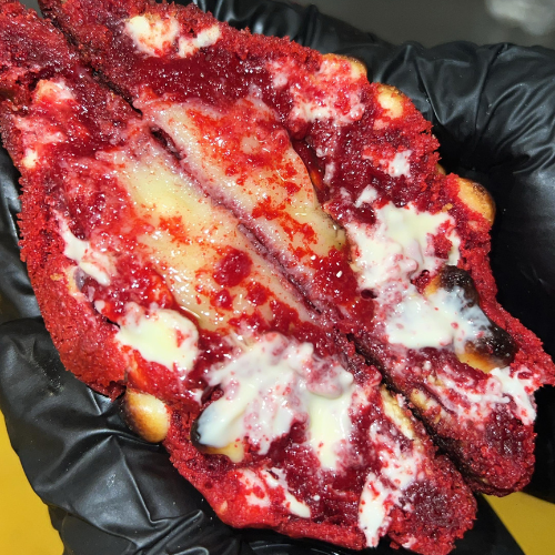 Red Velvet Cookie With White Chocolate Ganache
